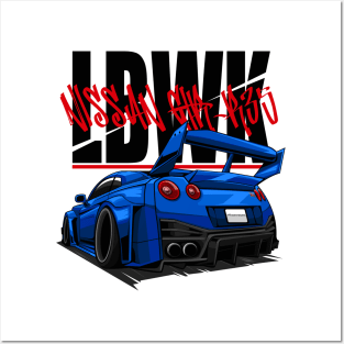 LIBERTY WALK NISSAN GTR-R35(BLUE) Posters and Art